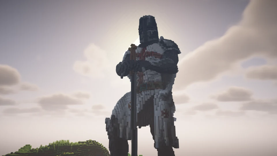 Гигантский рыцарь-монумент в мире CUBOMetre